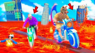 GTA 5 - ЭКСТРЕМАЛЬНЫЙ ПОЛ ЭТО ЛАВА ПАРКУР ЧЕЛЛЕНДЖ ! СКИЛЛ ТЕСТ НА МОТОЦИКЛАХ В ГТА 5 ОНЛАЙН